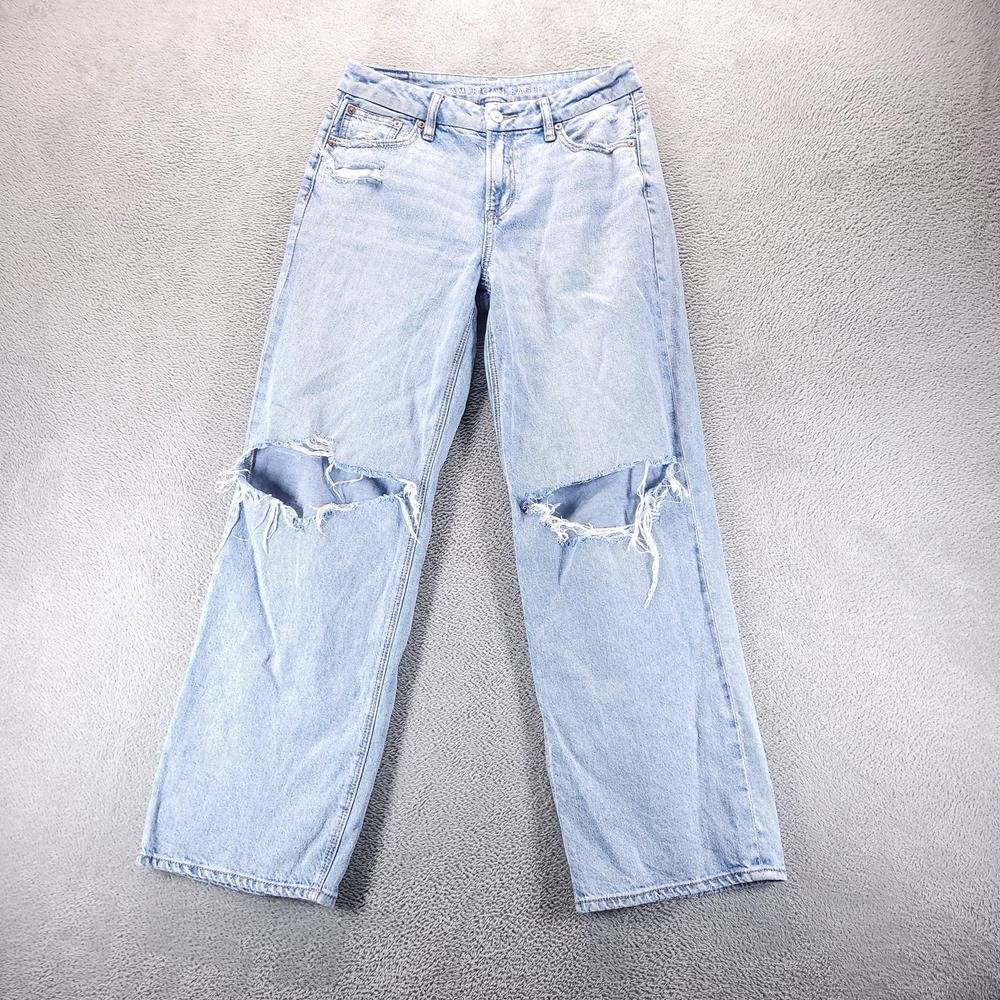 American Eagle Outfitters Light Wash Blue Straight Leg Jeans